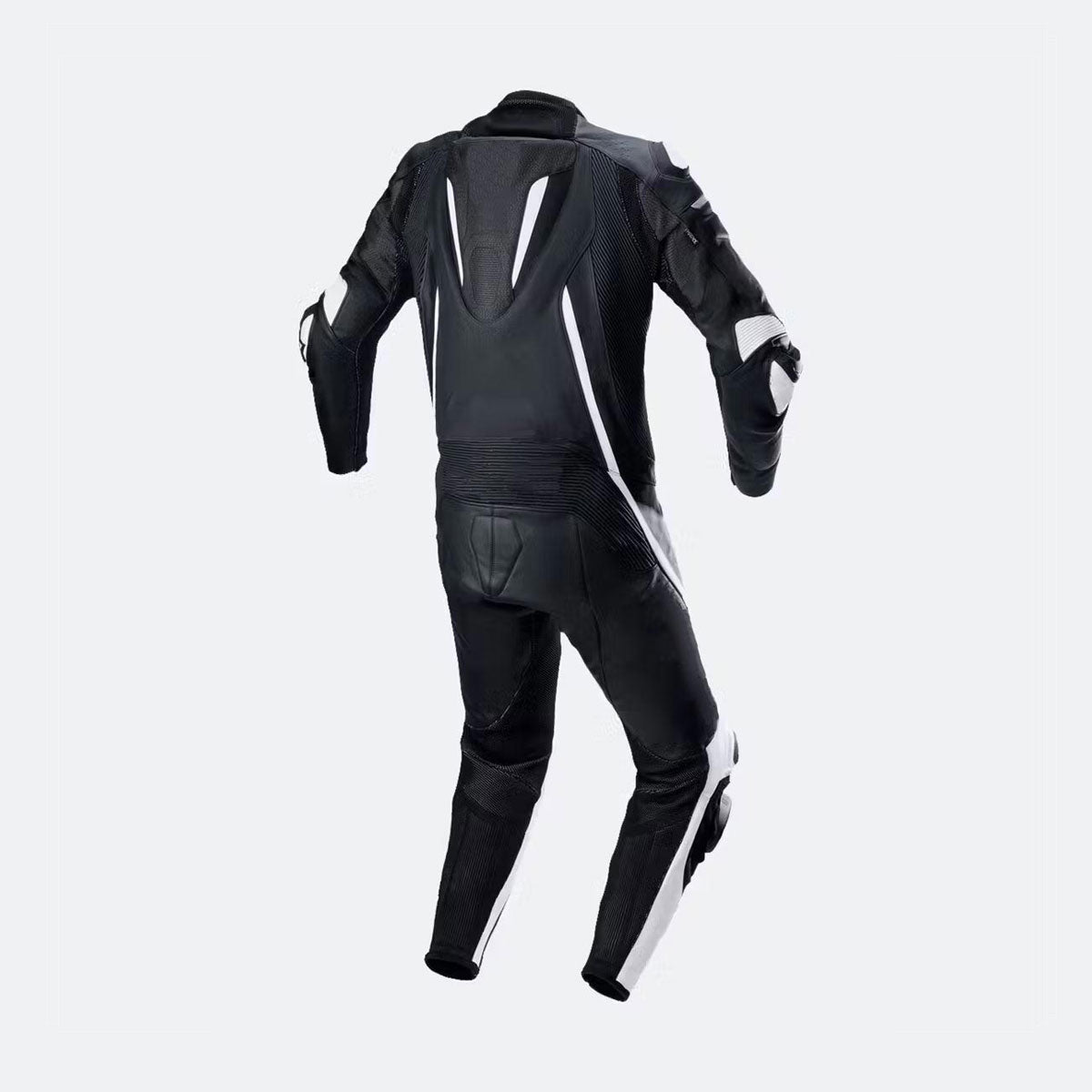StealthPro Black & White Leather Biker Suit-1