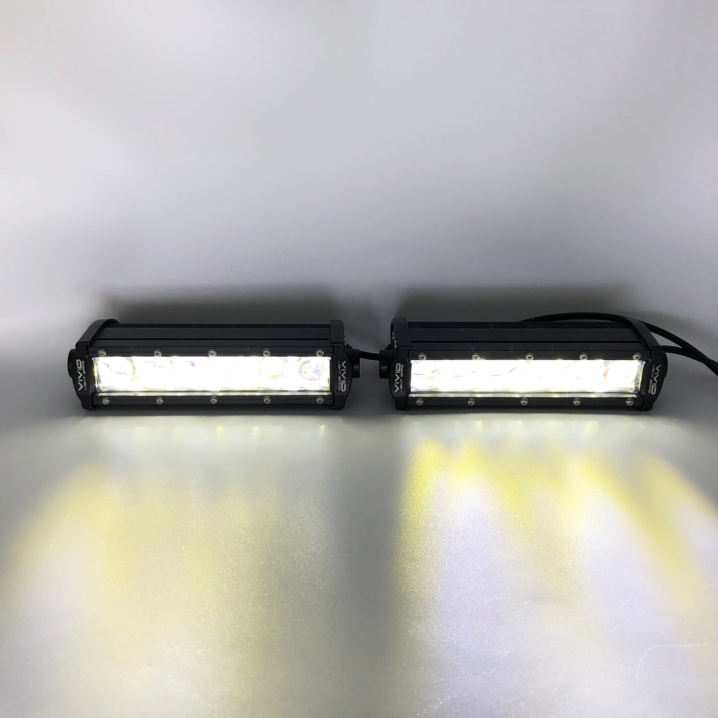 Upgrade 4 Pack 7.3" 4D Single Row Color Changing Alternate Flash LED Light Bar