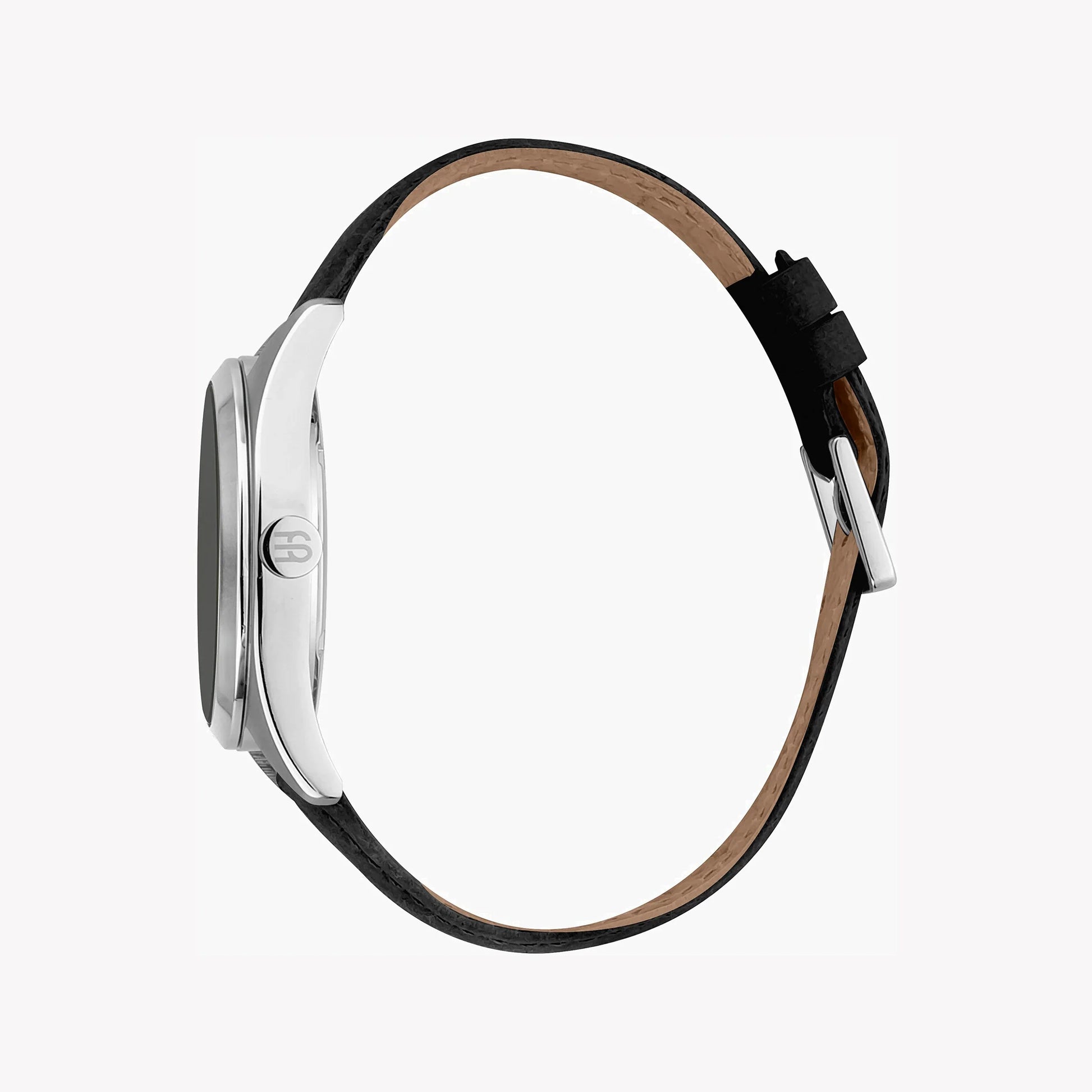 Esprit Men's Black Faux Leather Watch, Stainless Steel | ES1G202M0015-1