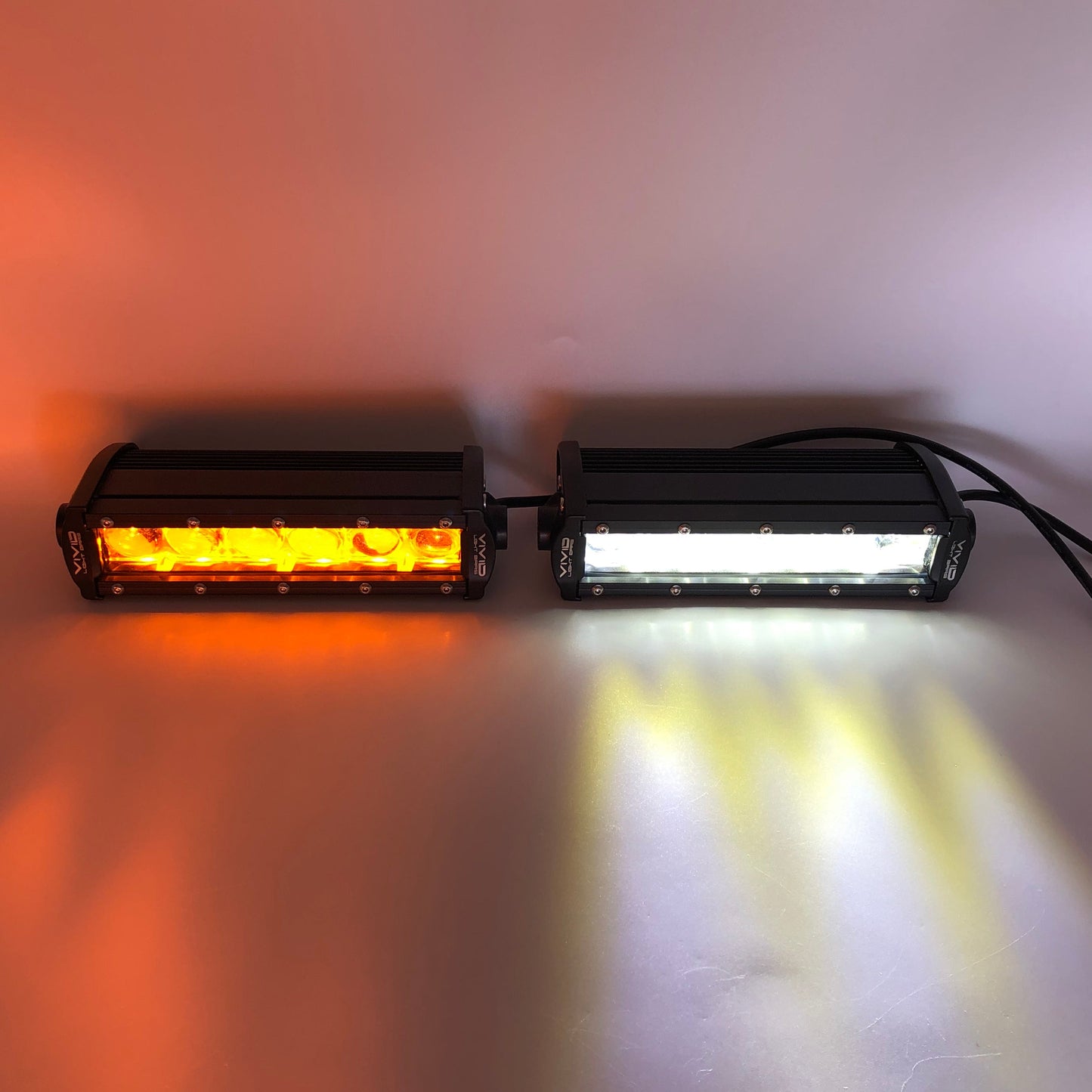 Upgrade 4 Pack 7.3" 4D Single Row Color Changing Alternate Flash LED Light Bar